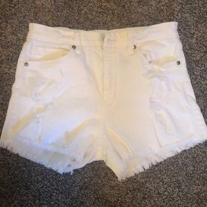 Women’s white jean short